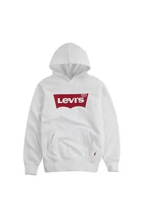Levi's Levi's Bluza dziecięca kolor biały z kapturem z nadrukiem - Bluzy damskie - miniaturka - grafika 1