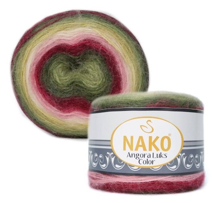 włóczka NAKO ANGORA LUKS COLOR 150g kol. 81909 .
