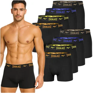 Everlast Bokserki Męskie 8 sztuk Bawełna Czarne Kolor Logo Rozmiar XL - Majtki męskie Everlast Bokserki Męskie 8 sztuk Bawełna Czarne Kolor Logo Rozmiar XL - Majtki męskie - miniaturka - grafika 1