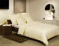 Pościel - Matex Pościel satynowa 160x200 Gold ekri 02 z jaśkami jednobarwna - miniaturka - grafika 1