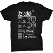 Koszulki męskie - Dziadek Etykieta Koszulka Prezent Dla Dziadka - miniaturka - grafika 1