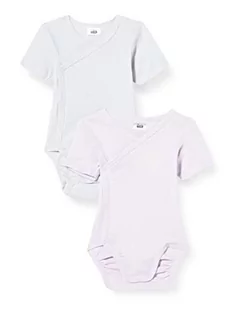 Rampersy - Dim Unisex Baby Body Babywear X2 zestaw bielizny dla małych dzieci, Lt Parme Bl, 68 - grafika 1