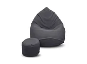 Pufy i podnóżki - Pufa sako XXXXL worek + gratis outdoor grafit - miniaturka - grafika 1