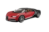 Samochody i pojazdy dla dzieci - Bugatti Chiron black/red 1:18 BBURAGO - miniaturka - grafika 1