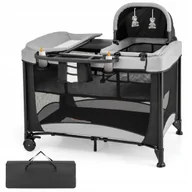 Łóżeczka i kojce - Łóżeczko turystyczne Costway 26 x 79 cm czerń - miniaturka - grafika 1
