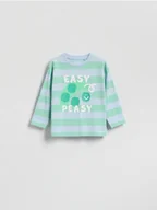 Bluzki dla niemowląt - Reserved - Bawełniany longsleeve - jasnoniebieski - miniaturka - grafika 1