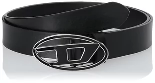 Diesel Oval D Logo B-1DR 25 Unisex Dorosły Pasek, Czarny, 75 Unisex, Czarny - Paski - miniaturka - grafika 1