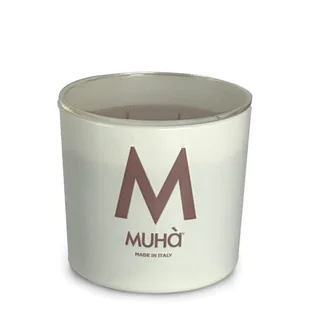 MUHA' | Świeca zapachowa z białego szkła, zapach wody i soli, perfumy dla środowiska, rozmiar 270 Gr - Świece - miniaturka - grafika 1