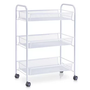 Zeller Wózek łazienkowy 3 poziomy, biały, 63x26x44 - Szafki łazienkowe - miniaturka - grafika 1