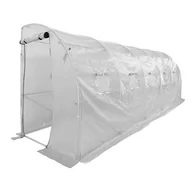 Szklarnie ogrodowe - Tunel Szklarniowy przyścienny 6x1,5m PREMIUM 9m2 Biały - miniaturka - grafika 1