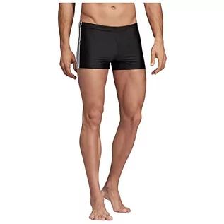Kąpielówki męskie - adidas Fitness 3 Stripes Swim Boxer męskie buty do pływania, czarno-białe, XL - grafika 1