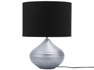Beliani Lampa stołowa Lampka stołowa srebrna KUBAN 78626 - Lampy stojące - miniaturka - grafika 1