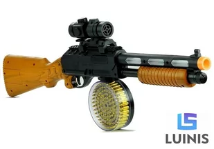 Lean Toys Karabin AK 868-1 świeci gra 60 cm - Zabawki militarne - miniaturka - grafika 1