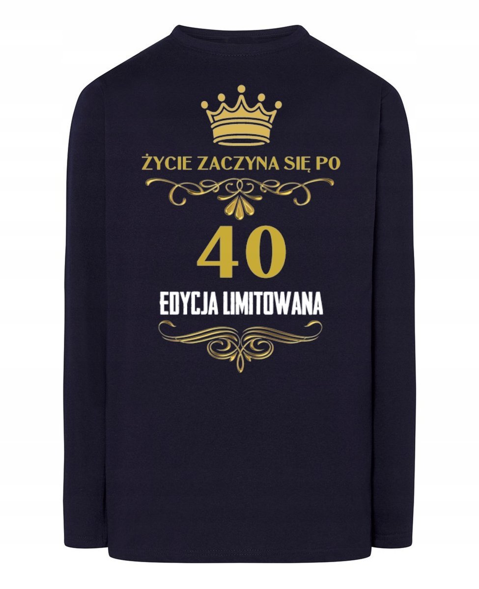 Longsleeve męski Urodzinowy 40 Lat r.5XL