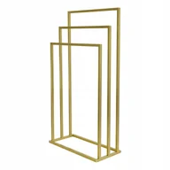 Wieszaki łazienkowe - Stojak na ręczniki WIESZAK STOJĄCY ELEGANCKI ZŁOTY STALOWY - miniaturka - grafika 1