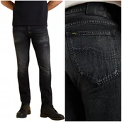 Spodnie męskie - Lee 101 RIDER SLIM JAPAN PREMIUM czarne dopasowane spodnie jeansowe W31 L32 - miniaturka - grafika 1