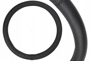 Pokrowiec Na Kierownicę Nakładka 37-39 CM Perforowany Skóra Skórzany Czarny - Akcesoria motoryzacyjne - miniaturka - grafika 1