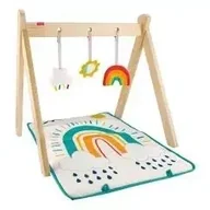 Zabawki interaktywne dla dzieci - Fisher-Price Wooden Activity Gym - miniaturka - grafika 1