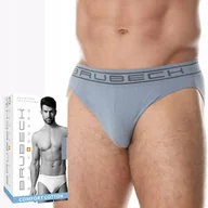 Majtki męskie - BRUBECK BE0029M majtki męskie bezszwowe DOPASOWANE SLIPY stalowy - XL - miniaturka - grafika 1