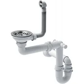 Syfony - QUADRON Odpływ  zatyczkowy 3 1/2" z syfonem 1-kom, save space 12SR3-P1A-BS* - miniaturka - grafika 1