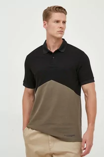 Koszulki męskie - Armani Exchange polo bawełniane wzorzysty - grafika 1