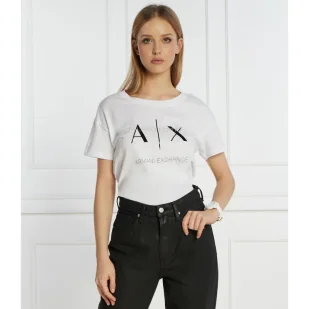 Armani Exchange T-shirt | Regular Fit - Koszulki i topy damskie - miniaturka - grafika 1