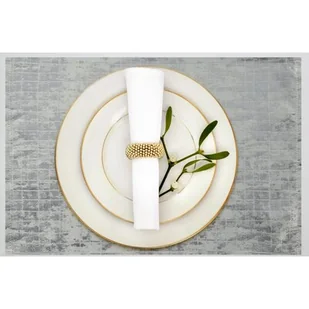 Serwety EUROFIRANY Alina (30 x 40 cm) Srebrny - Obrusy i serwetki - miniaturka - grafika 1