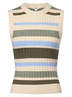 Bluzki damskie - mbyM Top damski - Jemima-M Kobiety Sztuczne włókno beżowy|zielony|wielokolorowy w paski, S - miniaturka - grafika 1