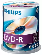 Nośniki danych - Philips DVD-R 4.7GB 16x 100 (DM4S6B00F/00) - miniaturka - grafika 1