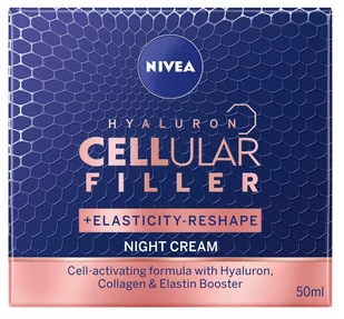 Nivea Hyaluron Cellular Filler krem modelujący na noc 50 ml - Kremy do twarzy - miniaturka - grafika 1