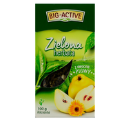 Herbata - Big-Active Big-Active Zielona herbata liściasta z owocem pigwy 100 g - miniaturka - grafika 1