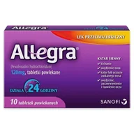 Leki na alergię - Sanofi Aventis Allegra 120mg - miniaturka - grafika 1
