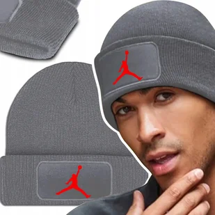 Ciepła Czapka Zimowa Szara CHICAGO BULLS Top Wzory - Czapki damskie - miniaturka - grafika 1