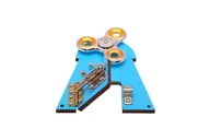 Zabawki interaktywne dla dzieci - Niebieski wiatrak i srebrny spinner do tablicy sensorycznej z zasuwką. - miniaturka - grafika 1