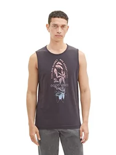 TOM TAILOR Męski tank top 1038660, 10899-Tarmac Grey, S, 10899 - Tarmac Grey, S - Koszulki męskie - miniaturka - grafika 1