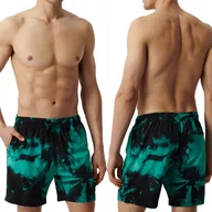 Kąpielówki męskie - Szorty Kąpielowe Męskie ATLANTIC Hawajskie Kąpielówki z Kieszeniami - XL - miniaturka - grafika 1