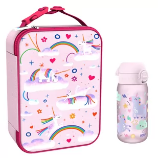 Zestaw Śniadaniowy Do Przedszkola Ion8 Unicorn Rainbows 12: Lunchbag I8Lbpunirain I Butelka Ion8 I8Rf350Ppuni - Lunch boxy - miniaturka - grafika 1