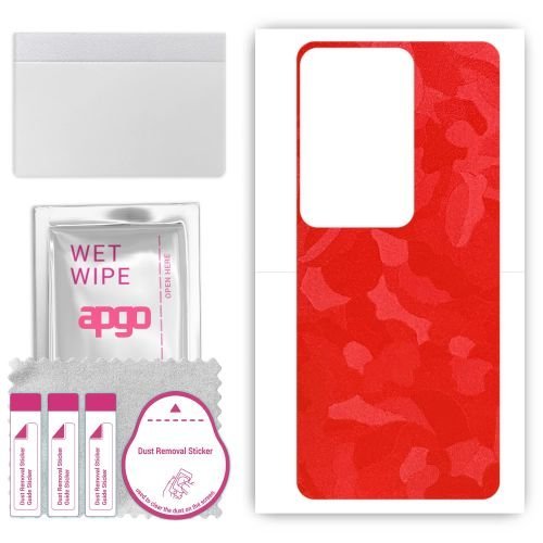 folia naklejka skórka strukturalna na TYŁ do Oppo Reno11 F - Moro Camo Czerwony - apgo SKINS