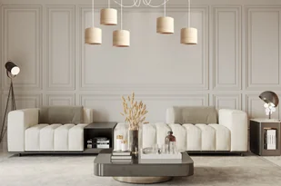 Lampa wisząca Solar Lampa wisząca sufitowa biała pająk BOHO rattan 5 żarówek - Lampy sufitowe - miniaturka - grafika 1