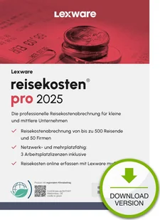 Program Lexware ESD / Lexware reisekosten pro 2025 / Online Download 09173-2041 - Programy finansowe i kadrowe - miniaturka - grafika 1