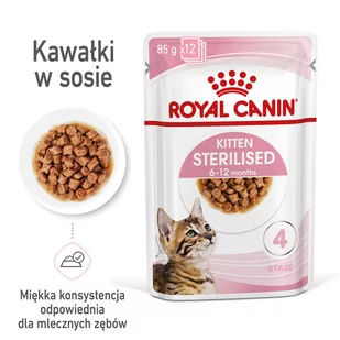 Royal Canin Kitten Sterilised sos) 12x85g - Mokra karma dla kotów - miniaturka - grafika 1