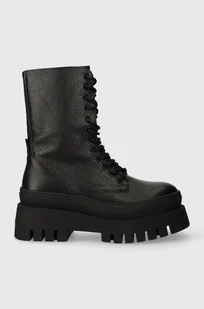 Steve Madden workery skórzane Coast damskie kolor czarny na platformie SM11002681 - Botki damskie - miniaturka - grafika 1