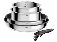 Zestawy garnków i patelni - Zestaw garnków TEFAL L881S504 Ingenio Cook Eat 5 elementów - miniaturka - grafika 1