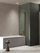 Parawany nawannowe - Parawan wannowy kolor miedź szczotkowana 80x150 P-0218-WL Nesta Copper Brushed New Trendy - miniaturka - grafika 1