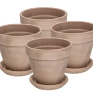 Donice - Doniczka glina ceramika terakota podstawka fi 15 - 4 szt. - KOTARBAU - miniaturka - grafika 1