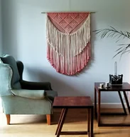 Dekoracje domu - Makrama ELISA powder pink salmon - miniaturka - grafika 1