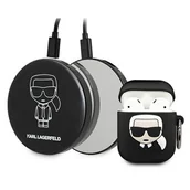 Akcesoria do słuchawek - Karl Lagerfeld Karl Lagerfeld KLBPPBOA2K AirPods case + Power Bank Ikonik KLD489 - miniaturka - grafika 1