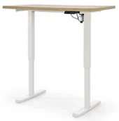Biurka - EDINOS Elektryczne do pracy biurko na stojąco dąb artisan + biały T1-W43 - miniaturka - grafika 1