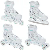 Rolki - Rolki Łyżwy 4w1 Raven Spirit White/Mint 40-43 - miniaturka - grafika 1
