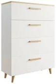 Komody - Biała komoda 80 cm z 4 szufladami H4-Z87 - miniaturka - grafika 1